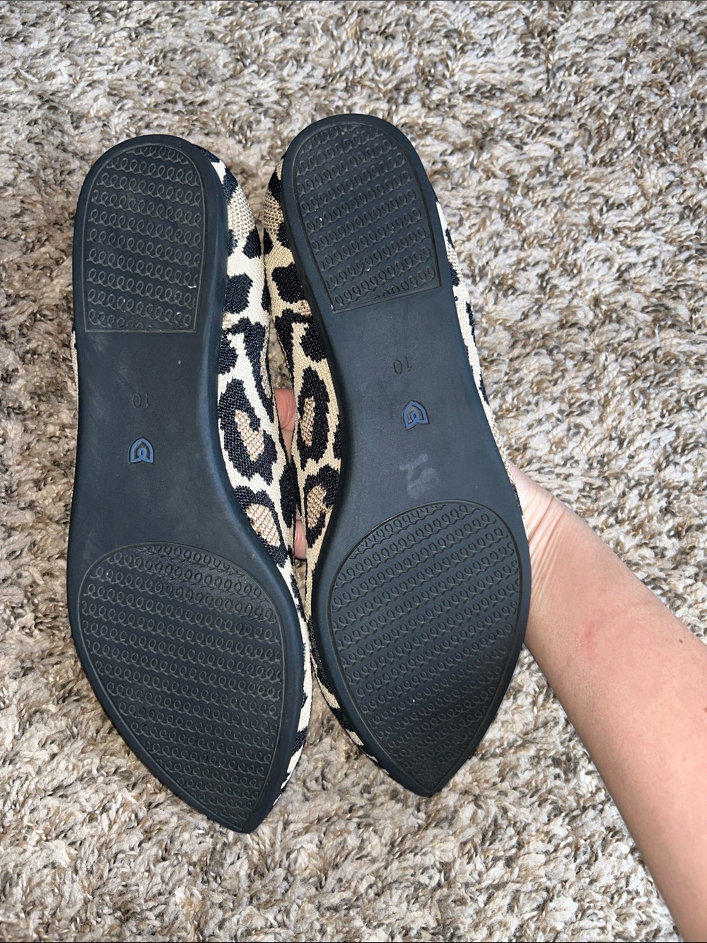Rothy’s The Pointed Ballet Flat - Big Cat Leopard Print - Women’s Size 10 - Picture 3 of 6
